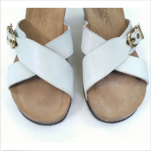 Vionic Size 8 Danette Slide Platform Sandals White - Picture 3 of 8